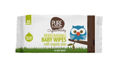 Pure Beginnings Biodegradable Baby Wipes 64s