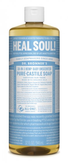 Dr Bronner`s  Pure Castile Liquid Soap - Baby unscented