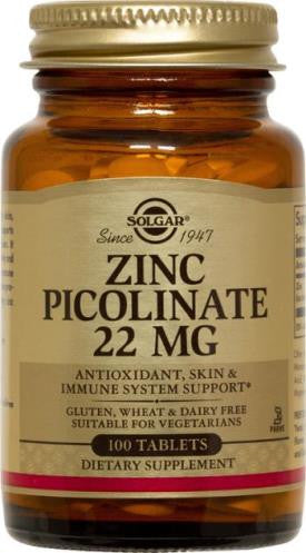 Solgar - Zinc Picolinate 22mg
