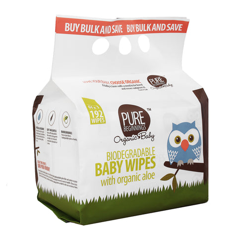 Pure Beginnings Biodegradable Baby Wipes 192s