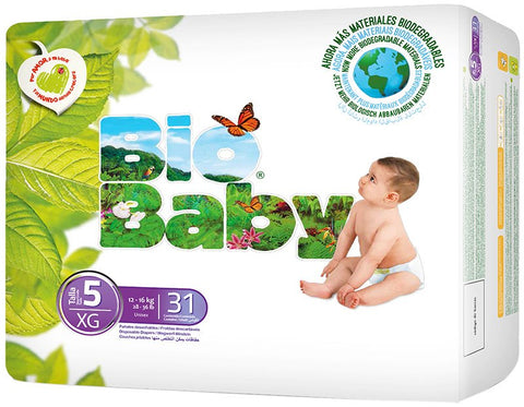 BioBaby -Biodegradable Nappies (Size 5)
